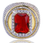 Engagement Rings for Women Wedding Ring K Gold Color Femme Men Gift Big AAA CZ Stone Ring big size Jewelry 3