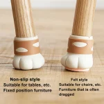 SHIMOYAMA Chair Leg Caps Silicone Furniture Table Feet Covers Socks Floor Protector Non-slip Cat Claw Foot End Pads Home Decor 2