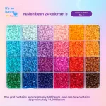 14000PCS Fuse Beads Box Pixel Puzzle Iron Beads For Kids Ironing Beads DIY Early Education Craft Toy Accessory beads refill pack 2