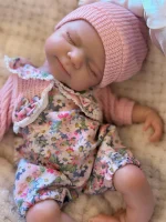 Open Mouth 33cm Pascale Full Body Silicone Reborn Girl Doll With Painted Skin Washable Soft Touch Reborn Girl  Silicone Doll 3