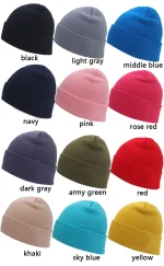 Solid Knitted Hat Winter Hats For Men Skullies Beanies Men Women Cap Autumn Beanie Hat Gorro Warm Skull Bonnet Men's Winter Cap 6