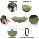 2023 Camping Hammock with Mosquito Net Pop-Up Light Portable Outdoor Parachute Hammocks Swing Sleeping Hammock Camping Stuff 2