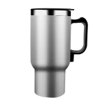 500ML 12V Car Electric Heating Cup USB Heating Cup Water Bottle Drink Mug Heater Traveling Cup with USB Heater Car Gadgets 2