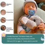 46CM Reborn Baby Doll Levi Mixed Silicone Vinyl Or Cloth Doll Finished 3D Painted Skin Veins Art Collection Doll Gift For Girls 3