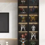 Glass Cellar Wine Cabinets Rack Showcase Storage Wall Wine Cabinet Living Room Fridge Vitrinas De Vidrio Indoor Bar Furniture 4