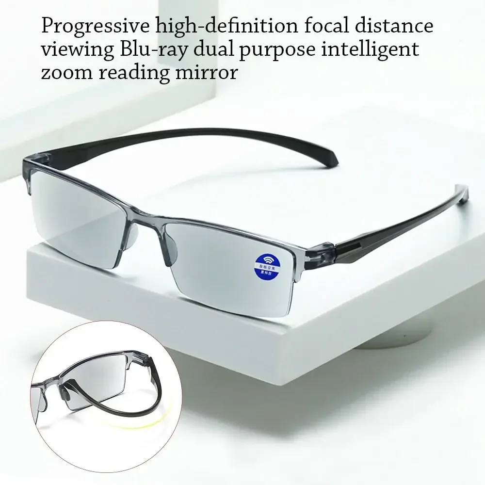 Smart Automatic Zoom Reading Glasses Anti Blue Ray Eyeglasses Autofocus Power Half-Rim Near Far Computer Glasses Smart Automatic Zoom Reading Glasses Anti Blue Ray Eyeglasses Autofocus Power Half-Rim Near Far Computer Glasses