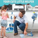 Kids Vacuum Cleaner Toy Realistic Pretend Play Cleaning Set Educational Housekeeping Gift for Toddlers Boys Girls 14/9/7PCS 2