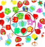 48pcs Pendants DIY Colorful Loom Rubber Band Bracelet Jewelry Making Beads Toy  Colorful Animal Flower Beads Random Style 2023 5