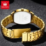 OLEVS Men's Watches Luxury Tonneau Original Top Brand Quartz Watch for Men Waterproof Luminous Week Date Male Wristwatch 5