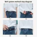 2pcs set No Buckle Elastic Belt For Women Men Unisex Stretch Belt For Pants Jeans Casual Buckle Free Adjustable Invisible Belts 5