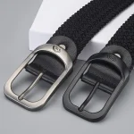 Men's Belt Casual Woven Elastic Belt Outdoor Sports Women's Belt No Need for Punching Climbing Work Belt For Men Women Fashion 2