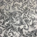 Pink Glitter Sequin Gauze Material High-Quality Patterned Gold Stamping Fabric For Evening Dress performance Fabric Diy Sewing 5