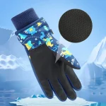 Winter Children Ski Gloves Thicken Waterproof Kids Gloves Snowboard Riding Snow Child Winter Gloves for Boys Girls 4-13Y 3