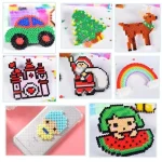 2.6mm Perler Hama Beads Kit DIY Make Puzzle Premium Small Bean 3D Puzzle Beads Handmade Crafts Decor 24Colors Melting Beads Kits 3