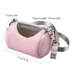 1Pc Small Pet Backpack Hamster Carrier Bag Portable Cylinder Satchel Flying Squirrel Travel Breathable Mesh Pouch Pet Supplies 6