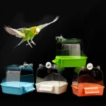 Hanging Bird Bath Cube Parrots Bathtub Bath Shower Box Cage Accessory For Little Bird Canary Budgerigar Cockatiel Lovebird 5