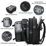 Men Travel Backpack vacuum compression Laptop Backpack 17 inch Extended Large Capacity school Backpack Hiking Business backpack 2