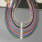 Colorful Seed Beads Choker Nekklace for Girl Spring Summer New Love Heart Design Collar Jewelry Wholesale Dropshipping 3