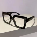 2 Pcs Large Square Reading Glasses Classic Fashion Anti-Blue Light Reading Eyeglasses Foldable Comfortable Presbyopia Eyewear 5