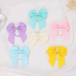 3.15inches Solid Color Hair Ribbon Hair Band for Girls Toddler Cheer Up Bows Head Rope Kids Headwear Ponytail Hair Accessories 5