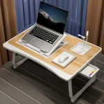 Foldable laptop desk, desktop lifting laptop rack, reading laptop desk, home breakfast tray office desk, study desk with drawers 2