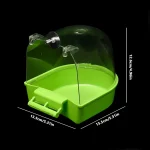 Hanging Bird Bath Cube Parrots Bathtub Bath Shower Box Cage Accessory For Little Bird Canary Budgerigar Cockatiel Lovebird 6