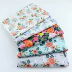 160x50cm Pastoral Flower Twill Cotton Print sewing Fabric Making Bedding Dressing Cloth