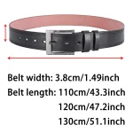 Genuine Leather For Men's High Quality Buckle Jeans Cowskin Casual Belts Business Cowboy Waistband Male Fashion Designer 2024New 3