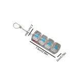 4 Keys Mechanical Keyboard Axis Tester Keychain Stress Relief Clicker Fidget Keyboard with LED Decompression Tools Pendant Gifts 6
