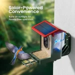 Smart Bird Feeder with Camera Solar Powered 2K HD Video AI Bird Species Identification Instant Arrival Alerts Weatherproof Desi 4