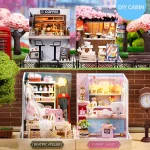 Mini Miniature Doll House DIY Small House Kit Making Room Toys Home Bedroom Decorations With Furniture Wooden Craft DollHouses 4