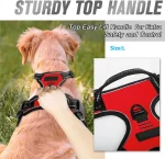No Pull Dog Harness Front Clip Heavy Duty Reflective Easy Control Handle for Large Dog Walking 5