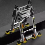 Ladder Engineering Alloy Step Multifunctional Aluminum Stools Home Folding Telescopic Ladder Portable Thick Herringbone Stairs 2