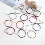 12pcs Boho Surfer Beach Bracelet Set Men & Women Braided Boho Summer Bracelets Handmade Festival Jewelry 3
