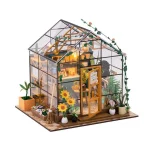 Doll House Kit Mini DIY Flower House Handmade 3D Puzzle Assembly Building Toys Home Bedroom Decoration With Furniture DollHouses 6