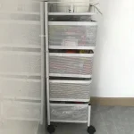 Rotating Kitchen Trolley Storage Rack Multi-functional Snack Storage Cart Floor-standing Multi-layer Auxiliary Cart with Wheel T 5
