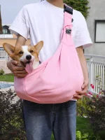 Adjustable Pet Dog Carrier Bag Outdoor Travel Puppy Single Shoulder Bags Dogs Comfort Sling Handbag Corgi Puppy Tote Pouch 3
