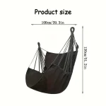 1pc Leisure Fabric Hammock Chair Outdoor Swing Chair Hammock Dormitory Hammock Chair Anti Rollover Hammock(With Storage Bag 6