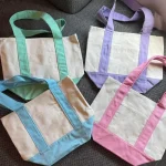 Large Canvas Tote Bag Minimalist Commuter Shoulder Bag Reusable Shopping Tote Fashionable Laptop Sleeve for Women Men Students 4