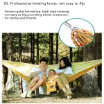 Portable Outdoor Garden Hammocks Quick Open Parachute Cloth Double Travel Camping Sleeping Hanging Hammock Swing Nature Hike 4