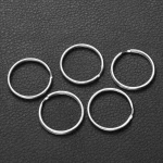 20/100pcs Metal Blank Keyring Keychain Split Rings Keyfob Key Rings Lobster Clasp Key Chain Key Pendant Stainless Steel Rings 5