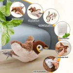 Pet Toy cat Plush toy emulates the sound bird to amuse the cat elastic rope to relieve boredom and resist scratching and biting 4