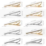 1PC Tie Clip For Men Cufflinks Man Shirt Minimalist Wedding Men's Tie Clips Gold Plated Tie Pin Cuffs Men Gift Business Party 2