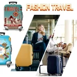 Luggage Cover Stretch Fabric Suitcase Protector Baggage Dust Case Cover Suitable for18-32 Inch Suitcase Case Travel Organizer 3