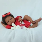 Risbecko 20 Inch Lifelike Black Reborn Baby Doll - African American Soft Cloth Body Doll - Birthday Gift/Christmas Gift 6