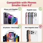 Upgraded 360° Vacuum Magnetic Car Phone Holder Ultra Strong Suction Magnetic Force Foldable Retractable Mount for Car/Dashboard 2