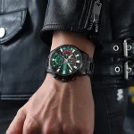 Gurren 8415 Men's Minimalist Six-hand Quartz Watch, Water-resistant Calendar Business Wristwatch 3