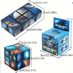 2 in 1 Star Sky Cube Magic Cube EDC Toy Infinity Cube Fidget Toy Puzzle Twist Toy Creative Decompression Plaything Birthday Gift 5
