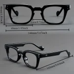 A set of 2 vintage round and square reading glasses, suitable for both men and women, designed to assist with presbyopia 3