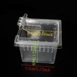10x Feeding Box Reptile Cage Hatching Container Rearing Tank Clear Reptile Vivarium Terrarium Insect Rearing Box Food Feeding 6